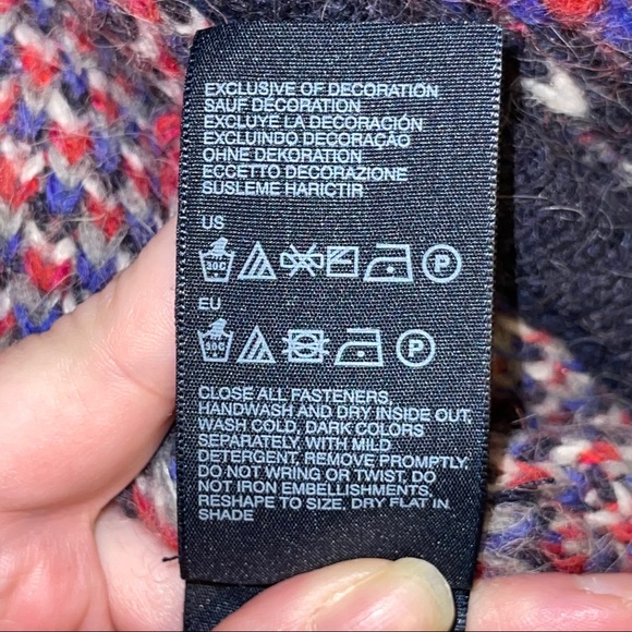 Tommy Hilfiger Sweater Coat Toggle Pockets Alpaca - Picture 11 of 12